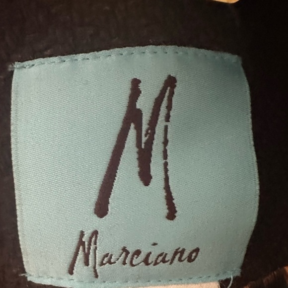 Marciano Wool Blend Tie-Waist Collar Coat Jacket, Chocolate Brown, Size S/P - Picture 11 of 13